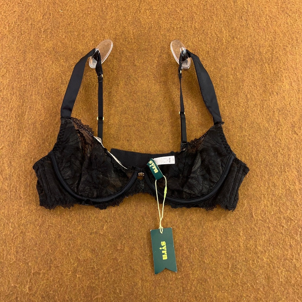 Syrn Womens 36B After Dark Unlined Plunge Lace Underwire Bra NWT